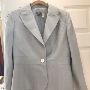 Ann Taylor Light Gray Jacket + Skirt Size 2